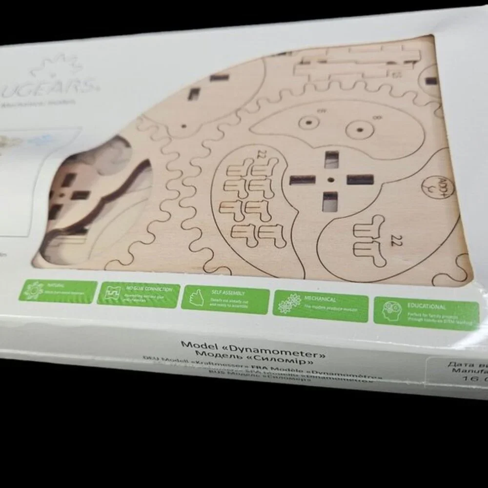 UGEARS Mechanical‎ Model Dynamometer DIY Kit For Collectors 48 Pcs Age 14+ New